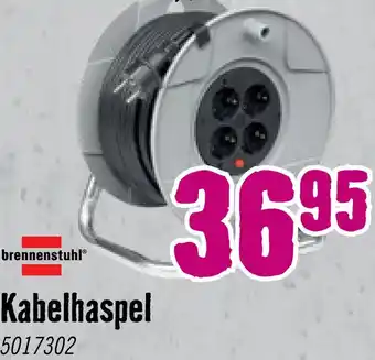 Hornbach BRENNENSTUHL Kabelhaspel IP20 grijs, 25 meter aanbieding