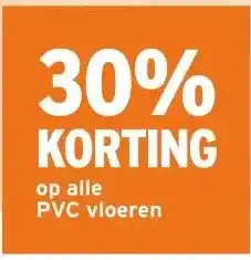 GAMMA 30% KORTING op alle PVC vloeren aanbieding