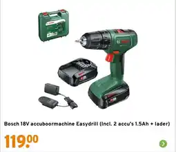 GAMMA Bosch 18V accuboormachine Easydrill (Incl. 2 accu's 1.5Ah + lader) aanbieding