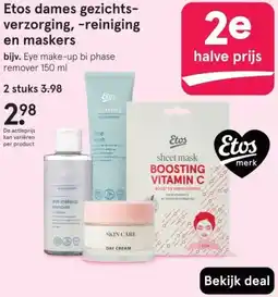 Etos Etos dames gezichtsverzorging, reiniging en maskers aanbieding