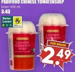 MCD Supermarkt PADIFOOD CHINESE TOMATENSOEP aanbieding