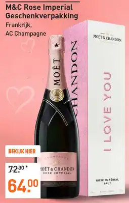 Gall & Gall Moët & Chandon Rosé Impérial - I Love You Cadeauverpakking 75CL Cadeau aanbieding