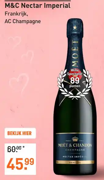 Gall & Gall Moët & Chandon Nectar Impérial 75CL Mousserend aanbieding