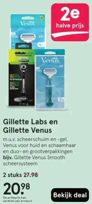 Etos Gillette Labs en Gillette Venus aanbieding