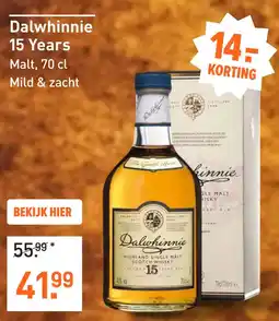 Gall & Gall Dalwhinnie 15 Years 70CL Whisky aanbieding