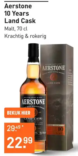 Gall & Gall Aerstone 10 Years Land Cask 70CL Whisky aanbieding