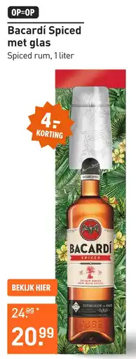 Gall & Gall Bacardí Spiced met glas 100CL Mixen aanbieding