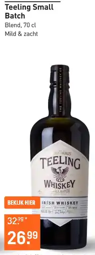 Gall & Gall Teeling Small Batch 70CL Whisky aanbieding