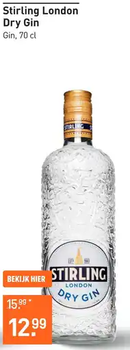 Gall & Gall Stirling London Dry Gin 70CL Mixen aanbieding