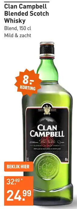 Gall & Gall Clan Campbell Blended Scotch Whisky 150CL Whisky aanbieding