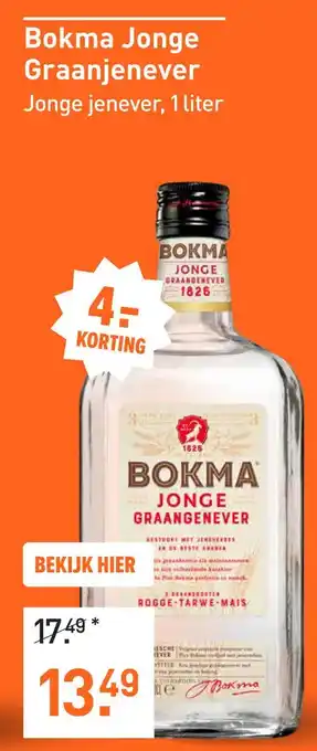 Gall & Gall Bokma Jonge Graanjenever 100CL Overig aanbieding