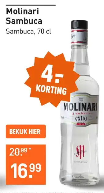 Gall & Gall Molinari Sambuca 70CL Overig aanbieding