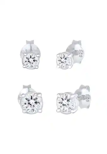 Douglas Elli Dames oorbellen set van 2 met kristallen in 925 Sterling Zilver aanbieding