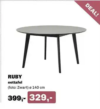 Trendhopper Ruby Eettafel 140 cm aanbieding