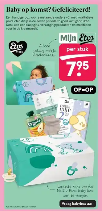 Etos Baby op komst? Gefeliciteerd! aanbieding