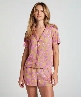 Hunkemoller Hunkemöller Pyjama short Satin Roze aanbieding