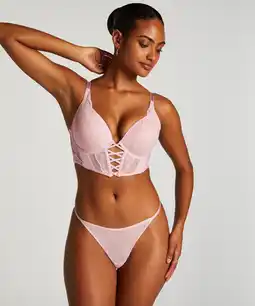 Hunkemoller Hunkemöller String Kaiden Roze aanbieding