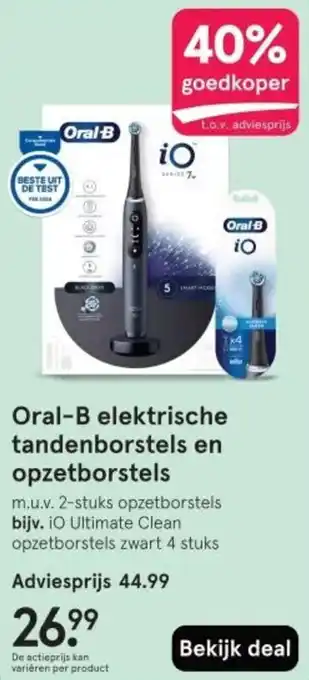 Etos Oral-B elektrische tandenborstels en opzetborstels aanbieding