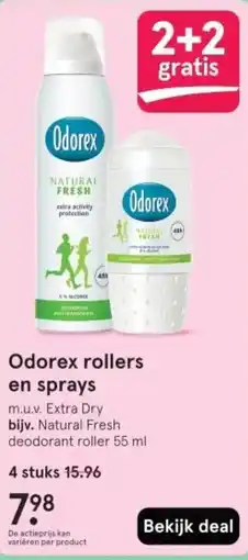 Etos Odorex rollers en sprays aanbieding