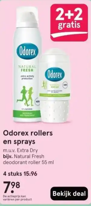 Etos Odorex rollers en sprays aanbieding