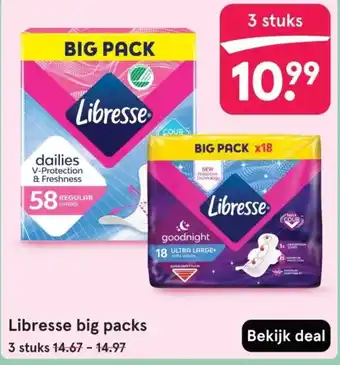 Etos Libresse big packs aanbieding