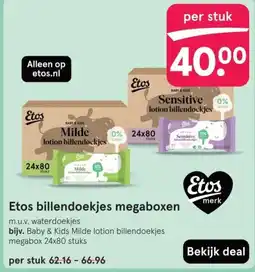 Etos Etos billendoekjes megaboxen aanbieding