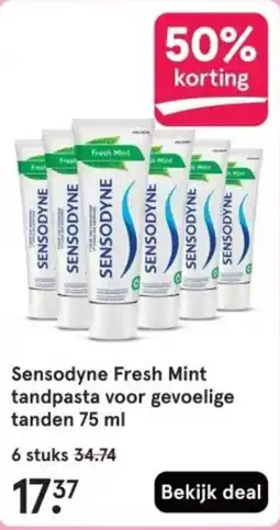 Etos Sensodyne Fresh Mint tandpasta voor gevoelige tanden aanbieding