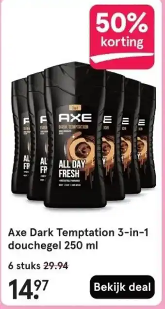 Etos Axe Dark Temptation 3-in-1 douchegel aanbieding