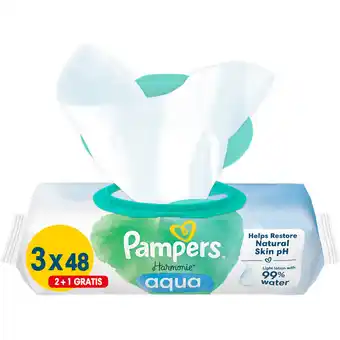 Jumbo Pampers Harmonie Aqua Babydoekjes x 144 aanbieding