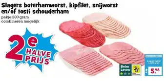 Boon`s Markt Slagers boterhamworst, kipfilet, snijworst en/of tosti schouderham aanbieding