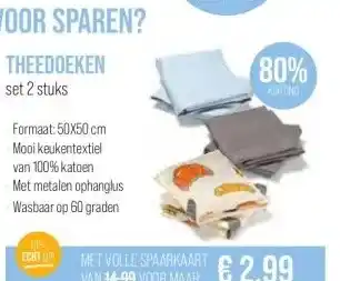 Boon`s Markt THEEDOEKEN set 2 stuks aanbieding