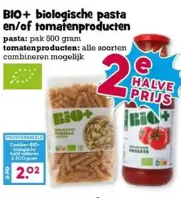 Boon`s Markt BIO+ biologische pasta en/of tomatenproducten pasta: pak 500 gram aanbieding