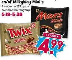 Boon`s Markt Mars, Twix, Snickers, Bounty en/of MilkyWay Mini's aanbieding