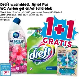 Boon`s Markt Dreft wasmiddel, Ambi Pur WC Active gel en/of toiletblok aanbieding