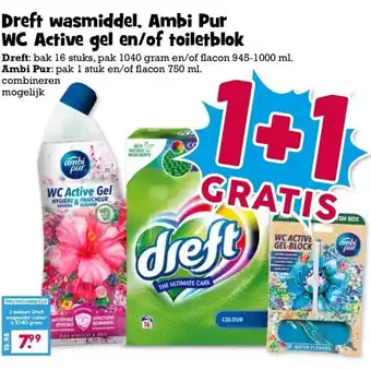 Boon`s Markt Dreft wasmiddel, Ambi Pur WC Active gel en/of toiletblok aanbieding