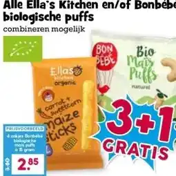 Boon`s Markt Alle Ella's Kitchen en/of Bonbébé biologische puffs aanbieding