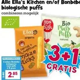 Boon`s Markt Alle Ella's Kitchen en/of Bonbébé biologische puffs aanbieding