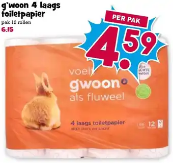 Boon`s Markt g'woon 4 laags toiletpapier aanbieding