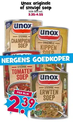 Boon`s Markt Unox originele of stevige soep aanbieding