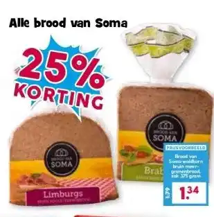 Boon`s Markt Alle brood van Soma aanbieding