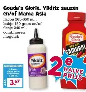 Boon`s Markt Gouda's Glorie, Yildriz sauzen en/of Mama Asia aanbieding