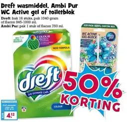 Boon`s Markt Dreft wasmiddel, Ambi Pur WC Active gel of toiletblok aanbieding