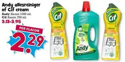 Boon`s Markt Andy allesreiniger of Cif cream aanbieding