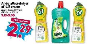 Boon`s Markt Andy allesreiniger of Cif cream aanbieding