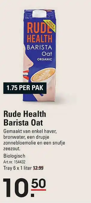 De Kweker Rude Health Barista Oat aanbieding