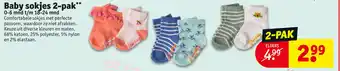 Kruidvat Bambino Baby sokjes 0-6 mnd - 18-24 mnd 2-pak aanbieding