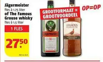 Poiesz Jägermeister Of The Famous Grouse Whisky aanbieding