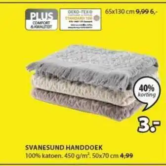 Jysk Svanesund Handdoek 40% Korting aanbieding