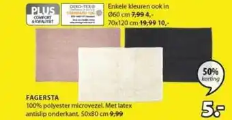 Jysk Fagersta Badmat 50% Korting 50x80 cm aanbieding