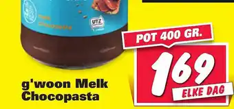 Nettorama G'woon Melk Chocopasta 400gr aanbieding